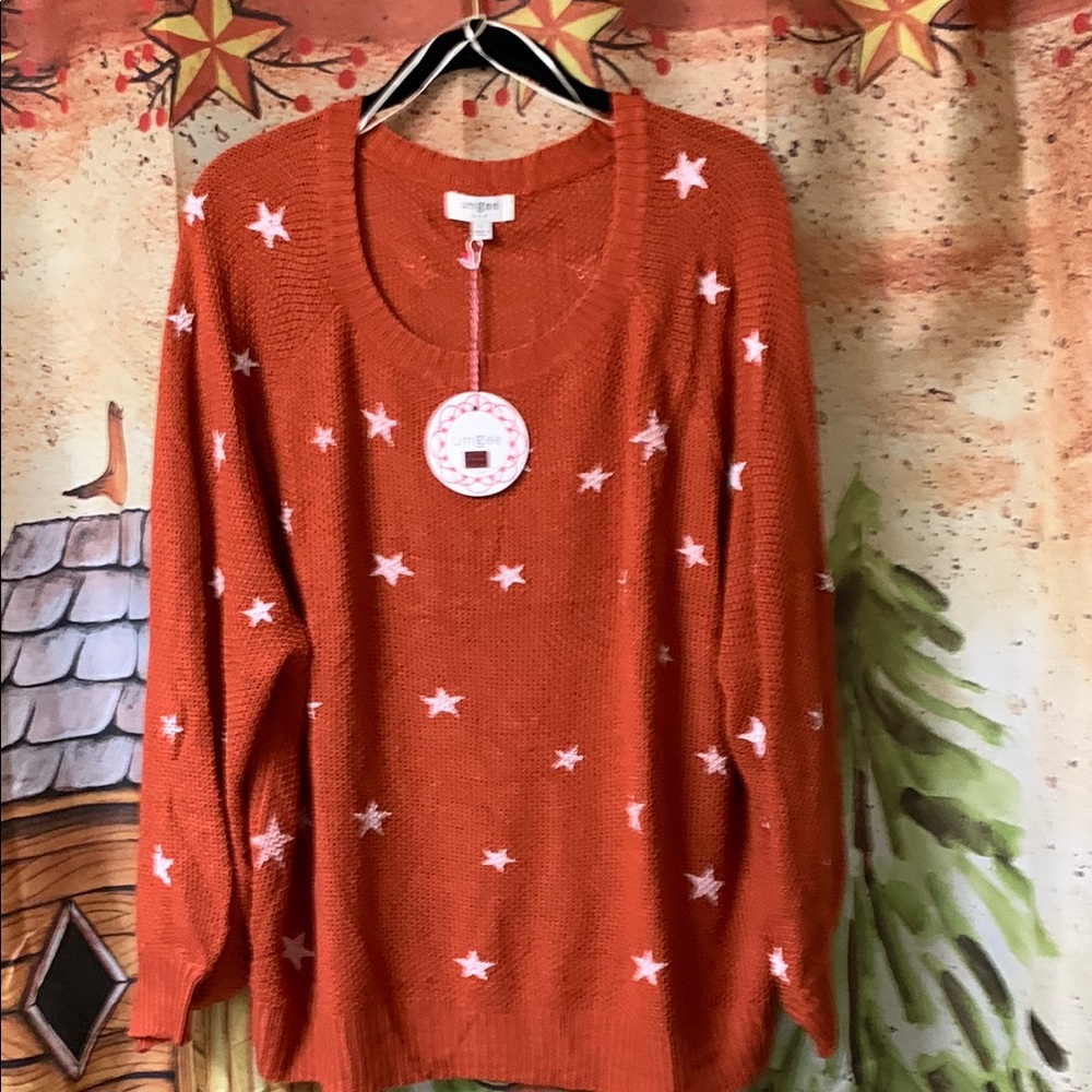 NWT/umgee lightweight loose knit really cute sweater Great for this time of year